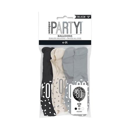 Unika party glitz latexballonger (6-pack) One Size 80 80 One Size