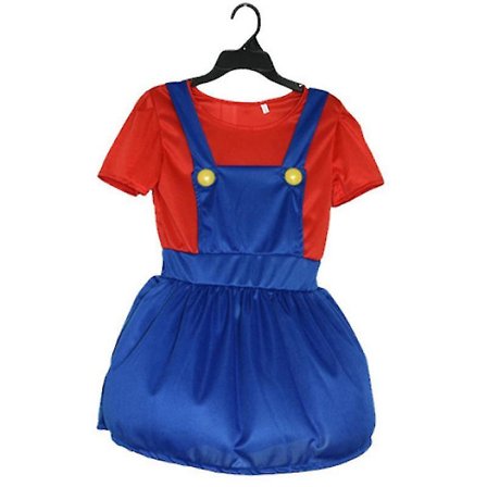 Super Mario Cosplay Kostym Vuxna Barn Fancy Dress Up Party Outfits