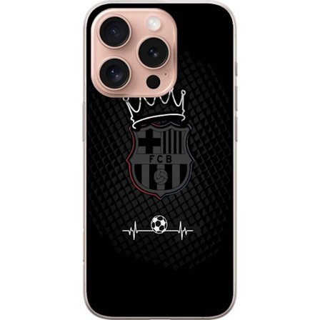 Kompatibel Mobilcover til Apple iPhone 16 Pro FC Barcelona Emblem Fotboll Motiv Blå Röd Klubblogo