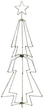 Konstsmide 3947-987 Metallgran mørkegrønn, med toppstjerne, Belysning
