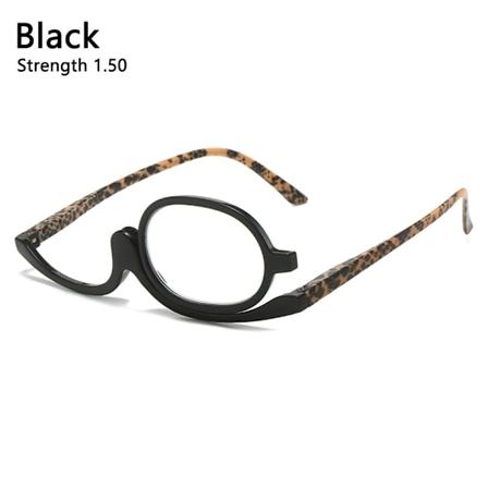 Roterende sminkebriller Brettbare briller SVART Black Strength 1.50-Strength 1.50 Black