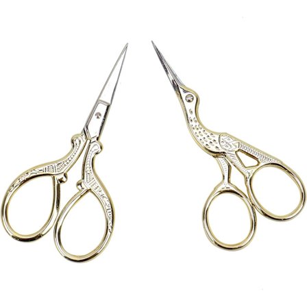 Broderisaks, rustfritt stål skarpe storkesaks for sying