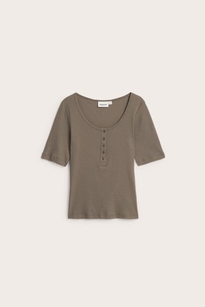 Kappahl | Ribbestrikket topp | Brun