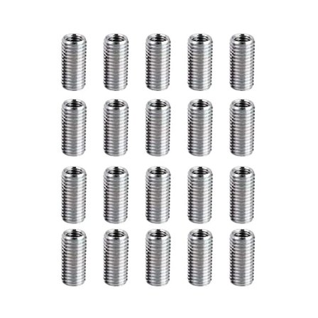 20 stk. Gevindreduceringsmøtrikker, M8 Han til M6 Hun Gevind Skrue Muffe Bolt Konverteringsmøtrikker, Gevind-Perfekt