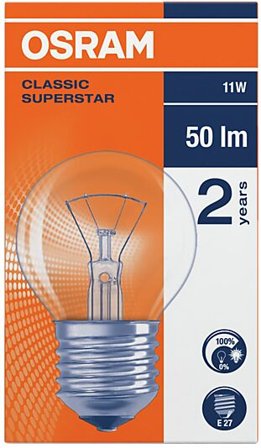 OSRAM Lyspære Classic E27 11W