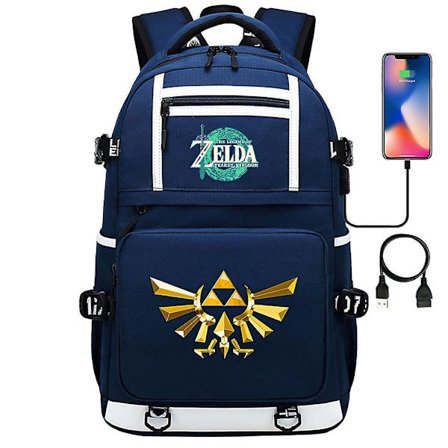 Zelda-Link Print Ryggsekk for Tenåringer og Studenter - Skolesekk, Boksekk for Menn og Kvinner