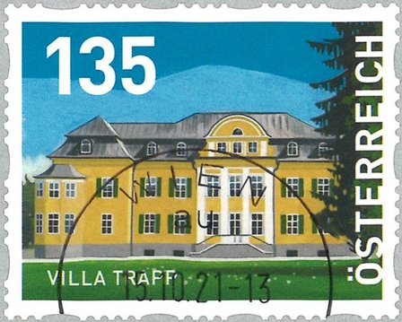 Østrig - Villa Trapp - Stemplet frimærke