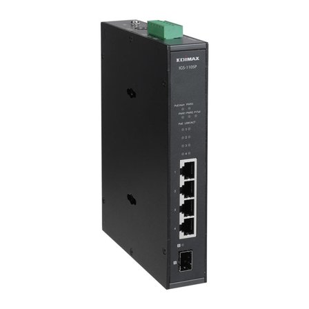 EDIMAX Swicth Industrial 4-Port POE GbE + 1 GbE SFP unmanag.