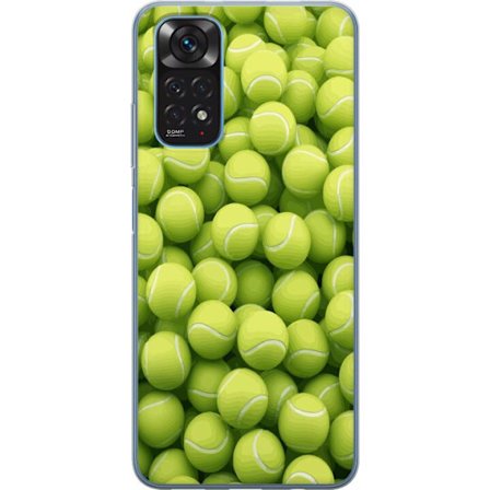 Kompatibel Mobilcover til Xiaomi Xiaomi Redmi Note 11S Mønster af grønne tennisbolde i høj detalje, sporty motiv med gentagende tekstur og stærke