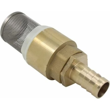 TS-Kontraventil med filter 1/2 3/4 1 tomme med muffe 12 16 19mm - bundventil filter kontraventil (1/2 tomme gevind + Raccor)