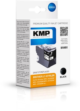 KMP B58BX ink cartridge black comp. with Brother LC-3219XLBK