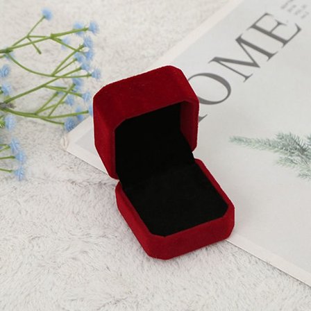 Øredobber Ring Eske Smykker Vitrine VIN RØD