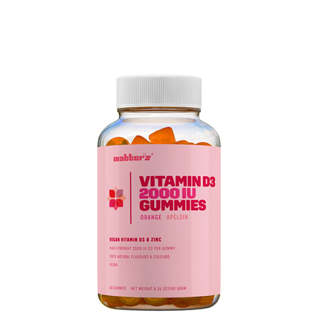 Matters Vitamin D3 2000 IE + Sink 60 Gummies Appelsin