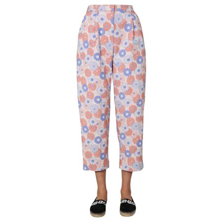 Kenzo, Cropped Trousers Roze, Dames, Maat:L