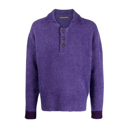 Andersson Bell V-neck Knitwear , Paars , Heren , Maat: L Truien & Vesten