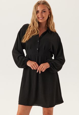 VILA Visurashil L/S SHIRT DRESS SHI Black Beauty Tøj