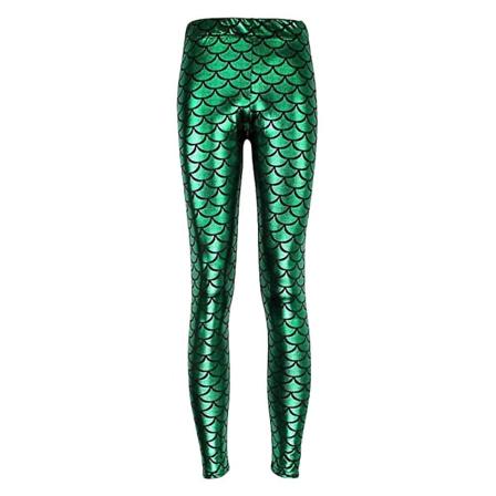 1 kpl tyylikkäät seksikkäät leggingsit kalanvaaka-kuviolliset naisille (xl, vihreä) Vihreä 93 X 36 CM Green 93 X36 CM