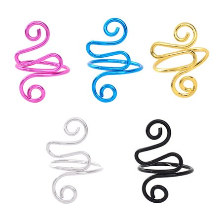 5 stk. Justerbar strikkeløkke heklenål ring garnføring metall strikkefingerbøl