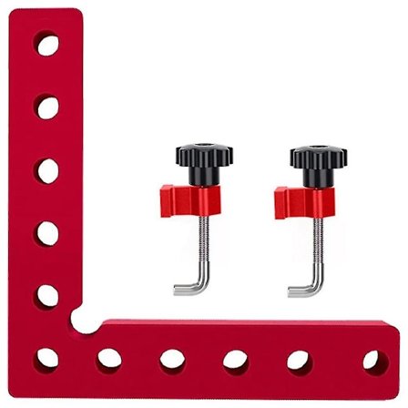 90 Graders Positioneringskvadrater, 1 Pakke Hjørnefastspændingsværktøj 5,5 Tommer L-formet Aluminiumlegerings Træbearbejdning