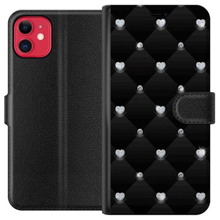 Yhteensopiva Lompakkokotelo Apple iPhone 11 Timantti Sydän
