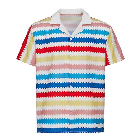 Barbie Allan Stribet Skjorte Kostume med Knapper