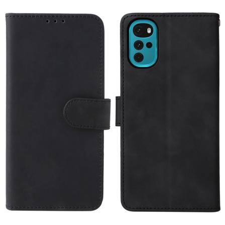 Motorola Moto G22 Matt Pu-läder Plånboksfodral - Svart Svart