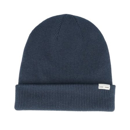 Samsøe Samsøe - Blå cuff Beanie - The Beanie Midnight Navy Cuff @ Hatstore