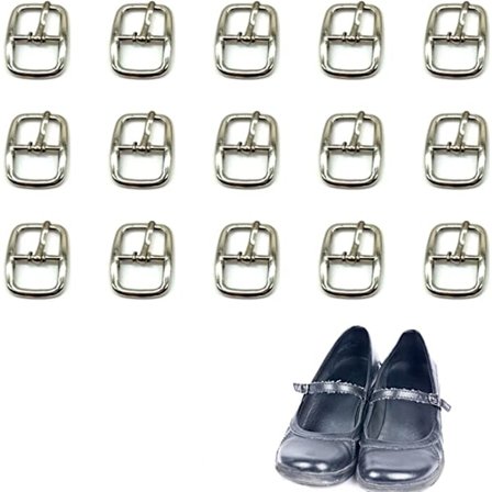 Sko Spænde, 20 stk. Enkelt Bæltespænde, Firkantede Metal Sko Spænder,