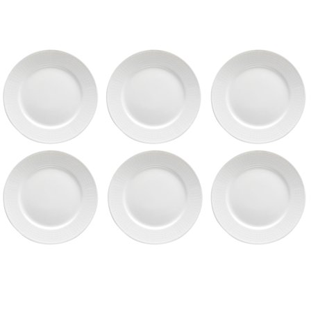 Rörstrand Swedish Grace Hvid Tallerken 21 cm 6-pak | KitchenOne