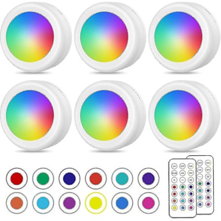 Langaton LED-spotivalo, Värillinen Kaapin Valo Kaukosäätimellä, Paristoilla Toimiva Kaapin Valo Keittiöön, Säädettävä LED-yövalo, Se
