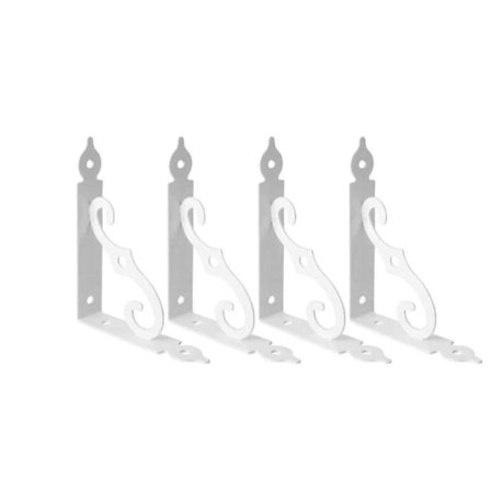 Dekorative veggbraketter, Retro Svart Hvit Heavy Duty L Hjørnebrakett Hylle