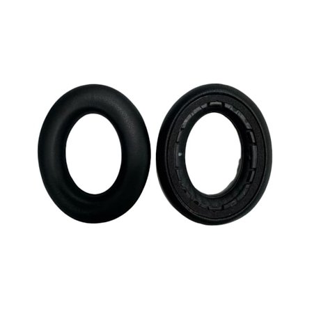 Udskiftning af ørepuder kompatible med Sennheiser ACCENTUM Plus & RIG 300 PRO, proteinlæder, flere farver, 2 stk. Black