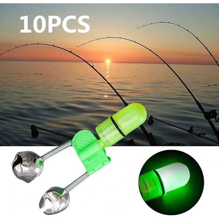 {xj}Fiskestang Bid Alarm Klokke Lys Stangtop Fiskeri Ring Stangklemme Top