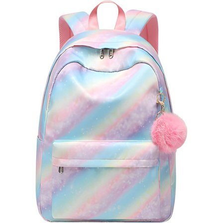Skolesekk for jenter og gutter 8+, Enkel ryggsekk for 14-tommers laptop, Vannavstøtende skolesekker Casual Daypack for skoleturer