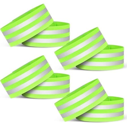 Refleksarmbånd, 8 stk, parallelle stolper, sterkt lim, reflekterende, sikkerhetsarmbånd med høy synlighet