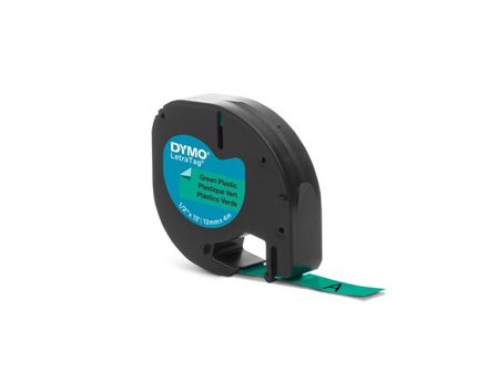 DYMO Tape LetraTag plast 12mm svart på grön - Lyreco - Kontorsmaskiner - Märkmaskiner och tape - Tape - Dymo LetraTag