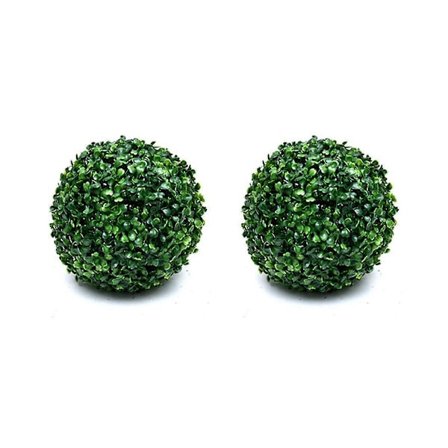 2 stk. Kunstig Plante Topiary Ball Hagesfærer Topiary Plante Utendørs Innendørs Dekor for Bakgårdsdekor M