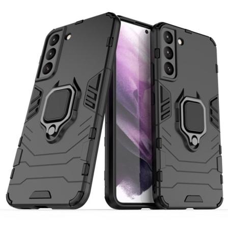 Ring Holder Kickstand Cover Galaxy S22 Plus 5G - Sort Black