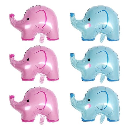 Korkealaatuiset 6 kpl Elefantti Folioilmapallot Puhallettava Sarjakuva Elefantti Alumiinifolio Ilmapallo Eläinaiheinen Juhla
