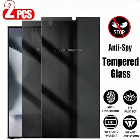 2 st Sekretesshärdat glas för Samsung S24 Ultra Anti-Spy skärmskydd S22 S23 S24 Plus S21 FE Anm. 20 10 Skyddsglas för S24 Ultra För S24 Ultra na