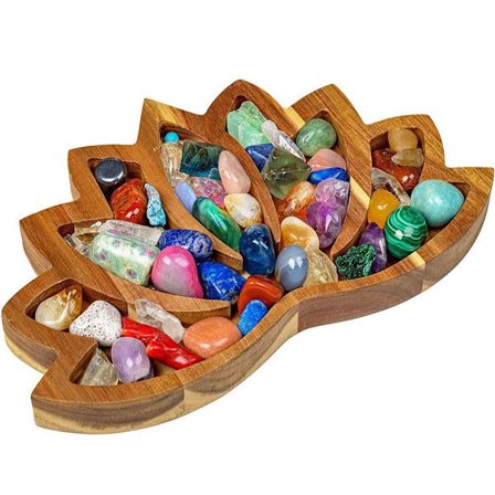 Lotus Kristallbricka Kristall Display Case Dekorativ bricka