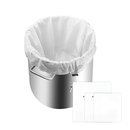 Presseklæde til frugtpresse, pakke med 3 nøddemælksposer, genanvendelig si-klud med snøre, 2 størrelser, til filtrering, mælk, juice