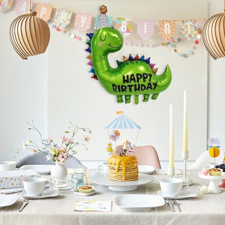 Grattis på födelsedagen Dinosaurie Folieballong, 1 Styck Barnfödelsedag Dino Ballonger Dekoration, Dinosaurie Födelsedagsballonger för Pojkar 