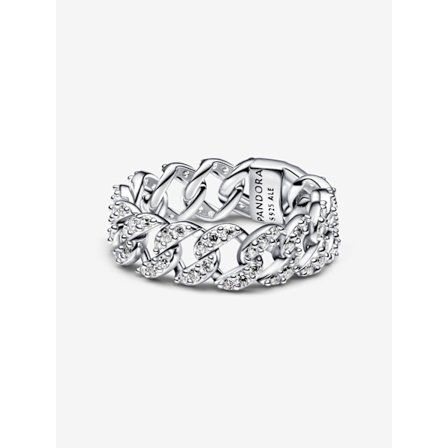 Pandora - Pavé Cuban Chain Ring - Sterling sølv