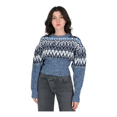Paco Rabanne Pull Round Neck Pullover 21Ampu137Ml0131 Blå, Dame