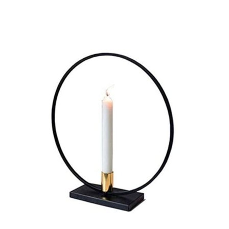 Retro ljusstake, 23 cm antik ljusstake järn dekorativ rund form