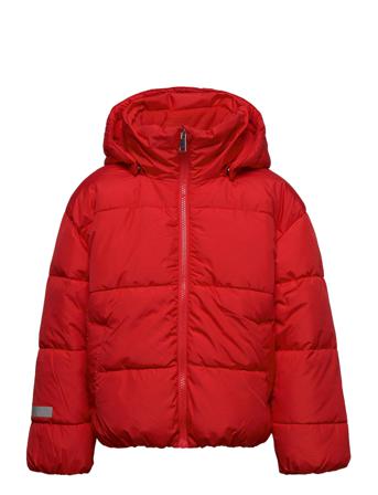 Jacket Pamela Puffer Fôret Jakke Rød Lindex