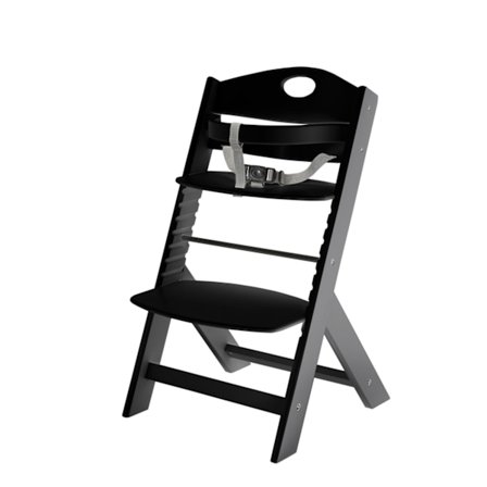 Spisestuestol i træ inkl. Bøjle og strop, sort - Fresh Kid