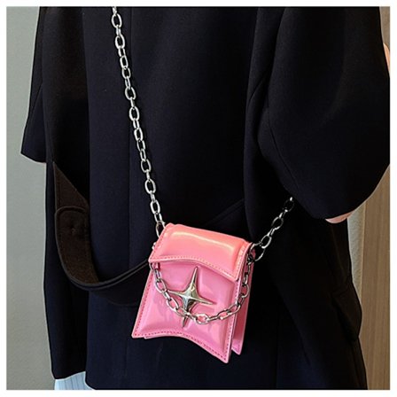 Retro Chain Axelväska Fritid Pendling Handväska ROSA