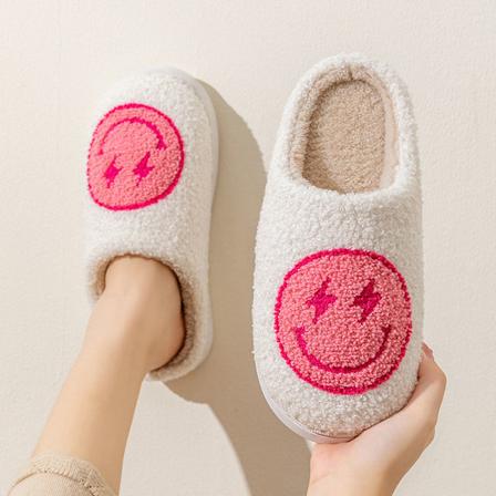 Skit Känsla Cotton Tofflor Män Par Tjocka Nedre Samvet Inredning Hem Icke-Slipp Mjuk Botten Inneslutning Skor Yttre Bära Kvinnors Vintern Pink-